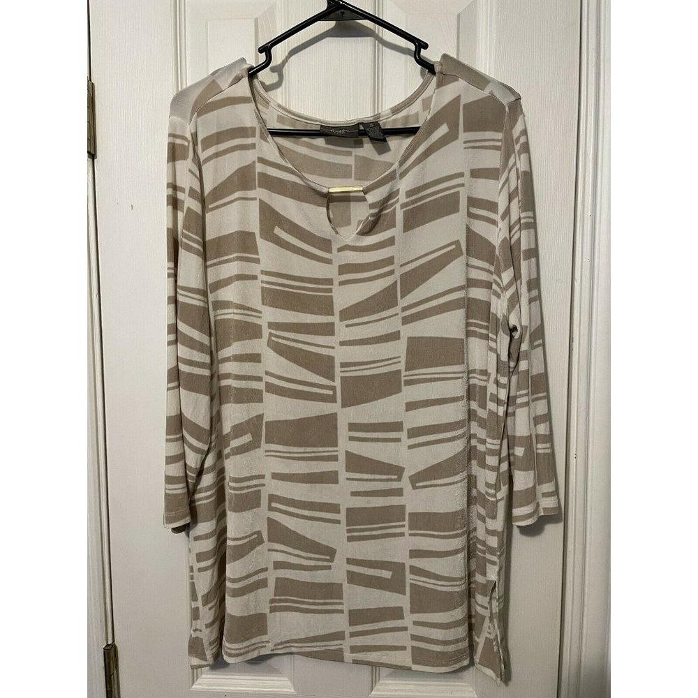 Travelers by Chico’s Women’s Small Tan & Ivory 3